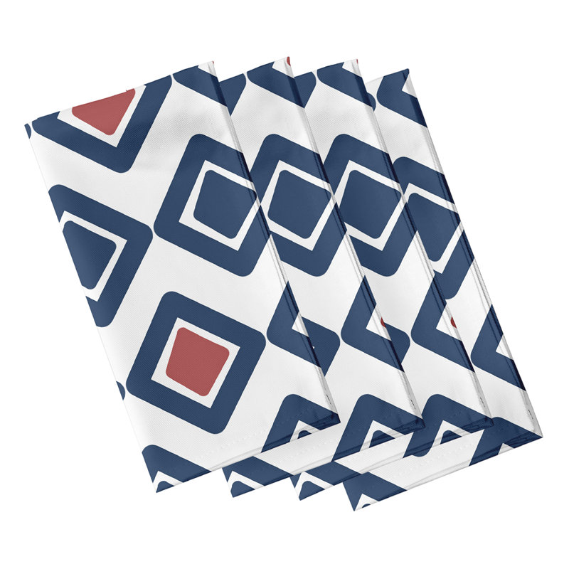 Zarina Diamond Jive  Napkins, Blue