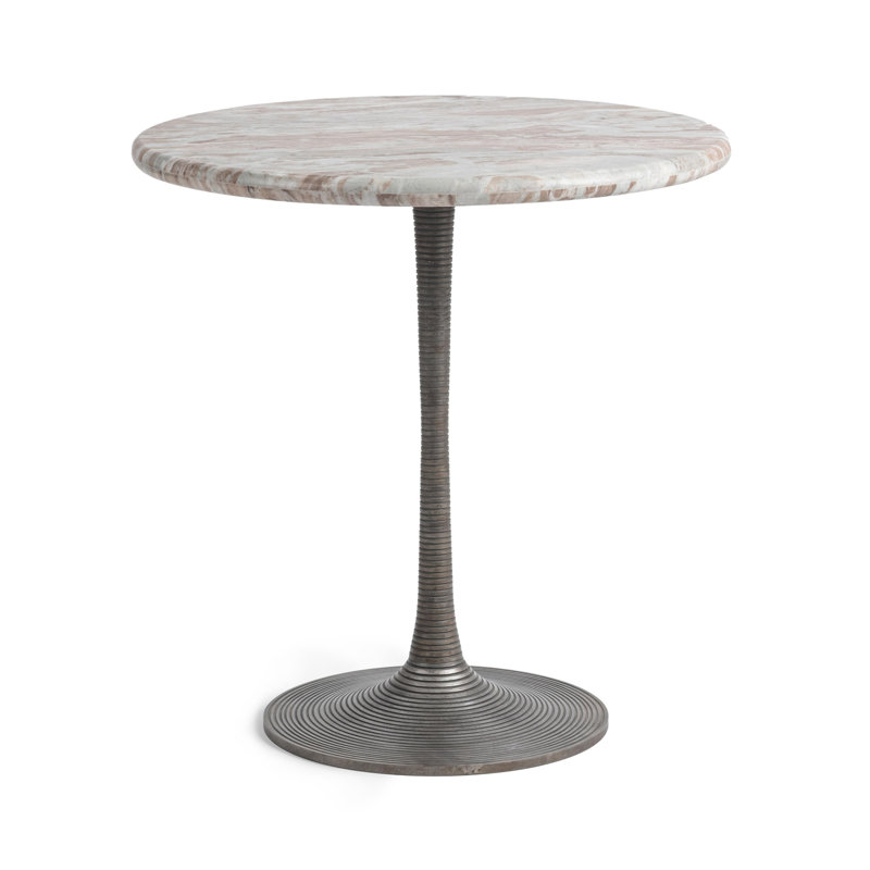 Hannabelle Round Marble Pedestal Dining Table