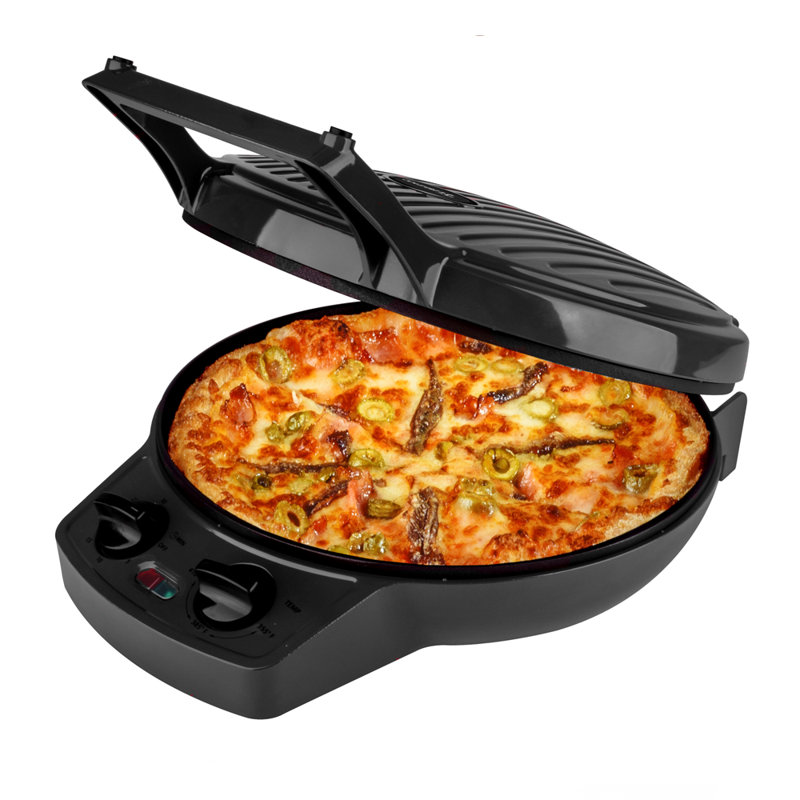 Four à grille-pain à pizza anti-adhésif goût, Noir