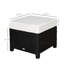 Repose-pieds d'extérieur multifonctionnel en rotin, sièges supplémentaires, table d'appoint avec coussin moelleux