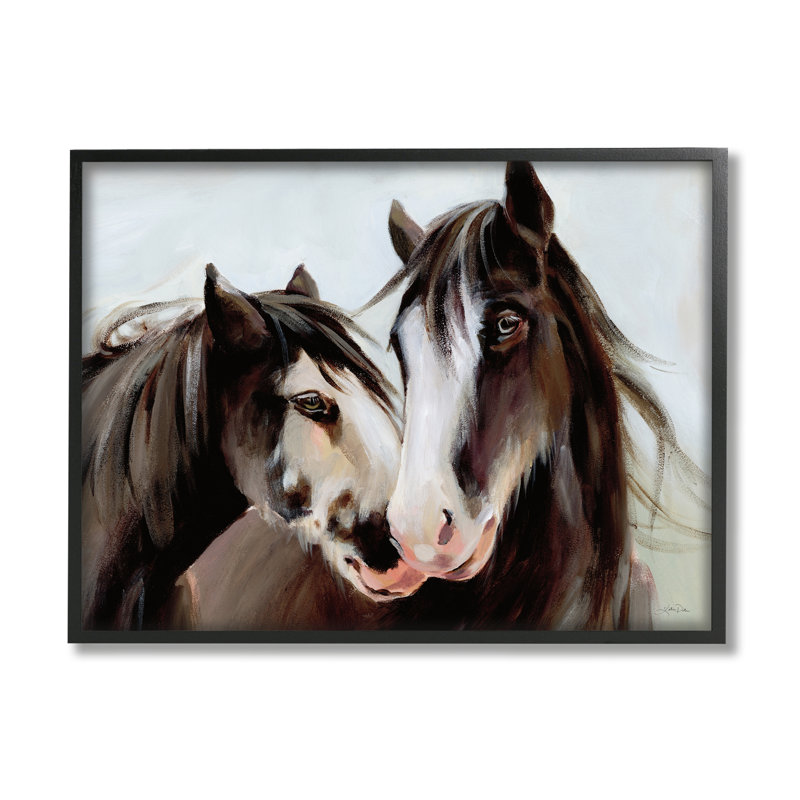 "Stupell Industries", paire de chevaux bruns, art mural sur toile par Katrina Pete, H 24 po x l 30 po x P 1,5 po