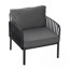 Fauteuil club d'extérieur moderne avec coussins épais et imperméables-655179304