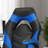 Blue, PU Leather Gaming Chair, Ergonomic Office Computer Chair With Lumbar Support, Height Adjustable, Casters, And Flip-Up Armrests.-1082489747