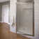 Sopora 24.75'' - 26.5'' W x 67'' H Pivot Framed Shower Door with Pattern Glass