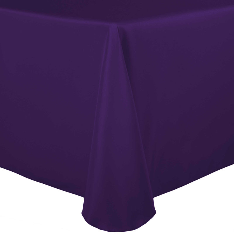 Solid Color Round Tablecloth, 120" x 72", Purple, 10