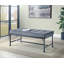 Banc en velours Brantley et finition gris sable