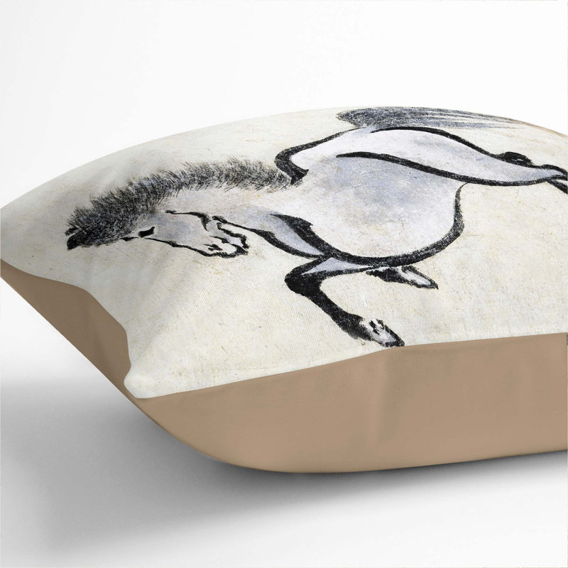 Square Throw Cushion, 55cm H x 55cm W x 20cm D, Stone