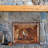 Metal Western Fireplace Screen Single Panel with American Bison Design