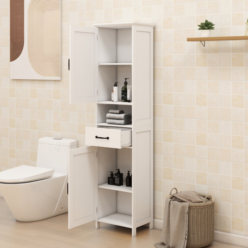 Armoire sur pied Slim White