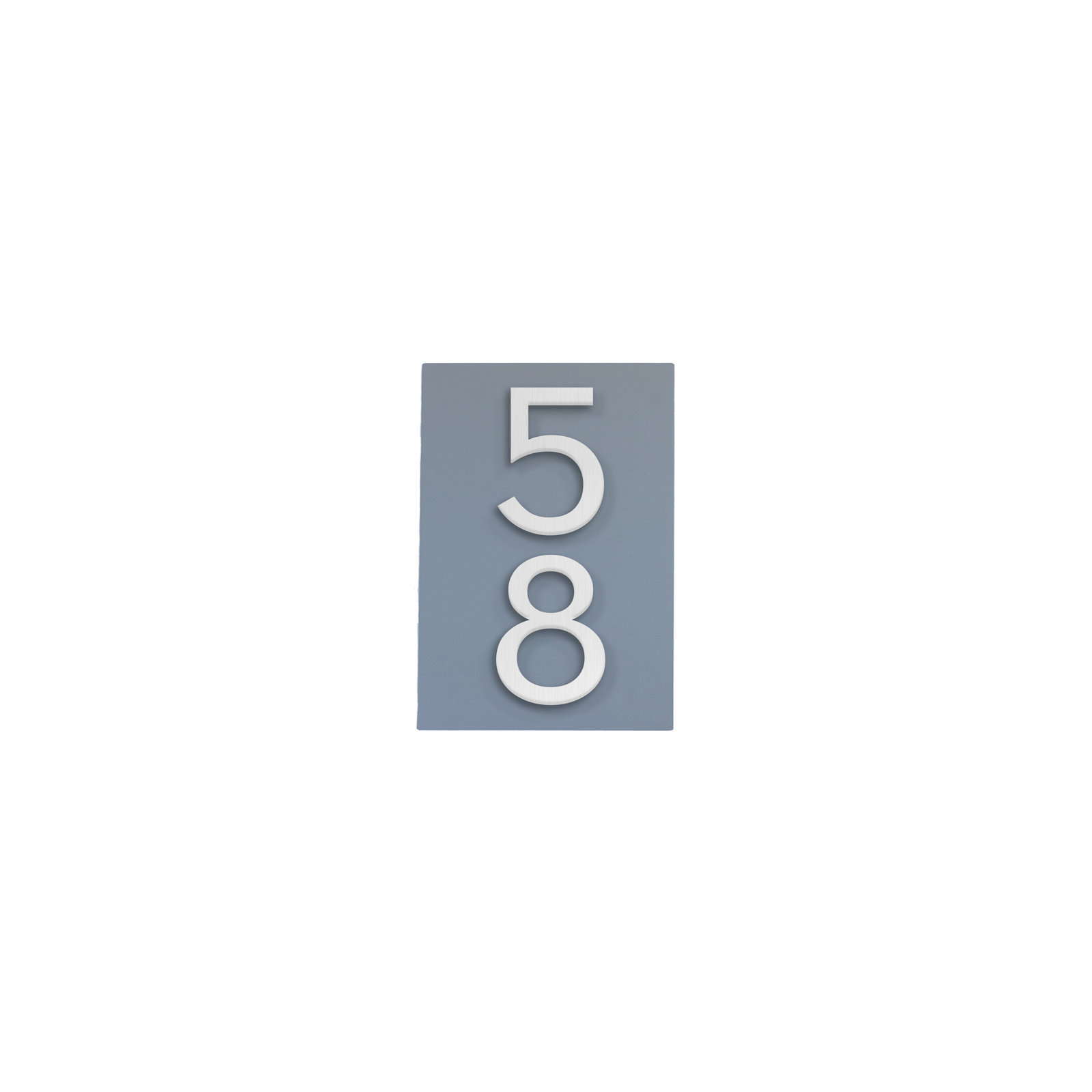 Wall Address Plaque, Gray, Silver