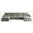 Upholstered Sofa Couch With Ottomans-482363859-482363857-482363863