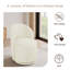 Integrated Barrel Armless Swivel Fabric Dining Chair-1588366710