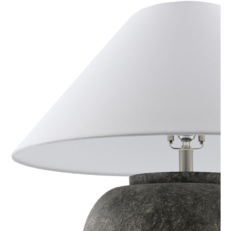 Lampe de table Forest, Gris clair, Blanc