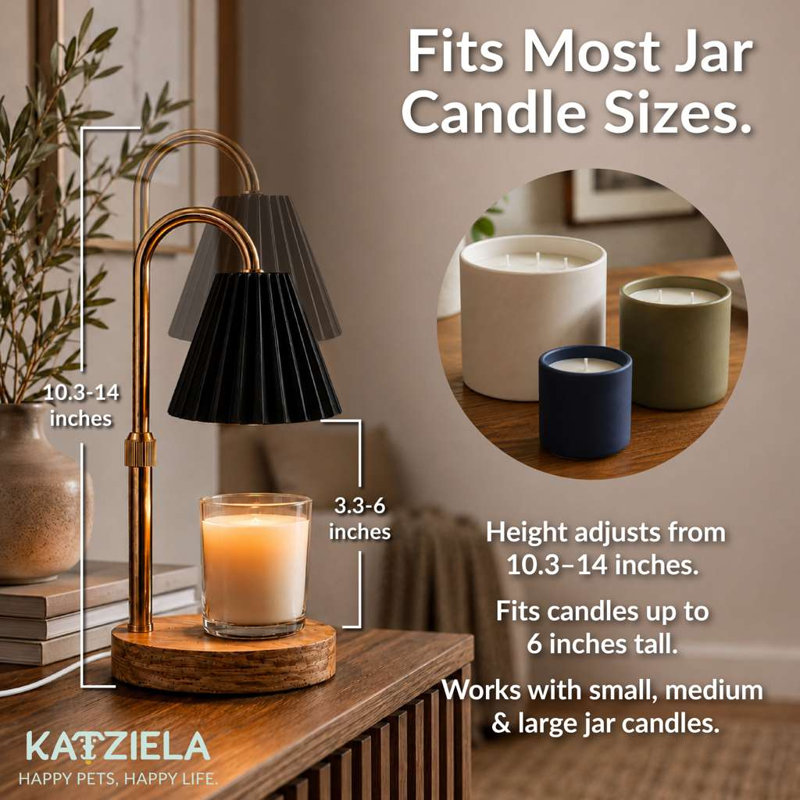 Lampe chauffe-bougie Katziela Pet Welcome Noir