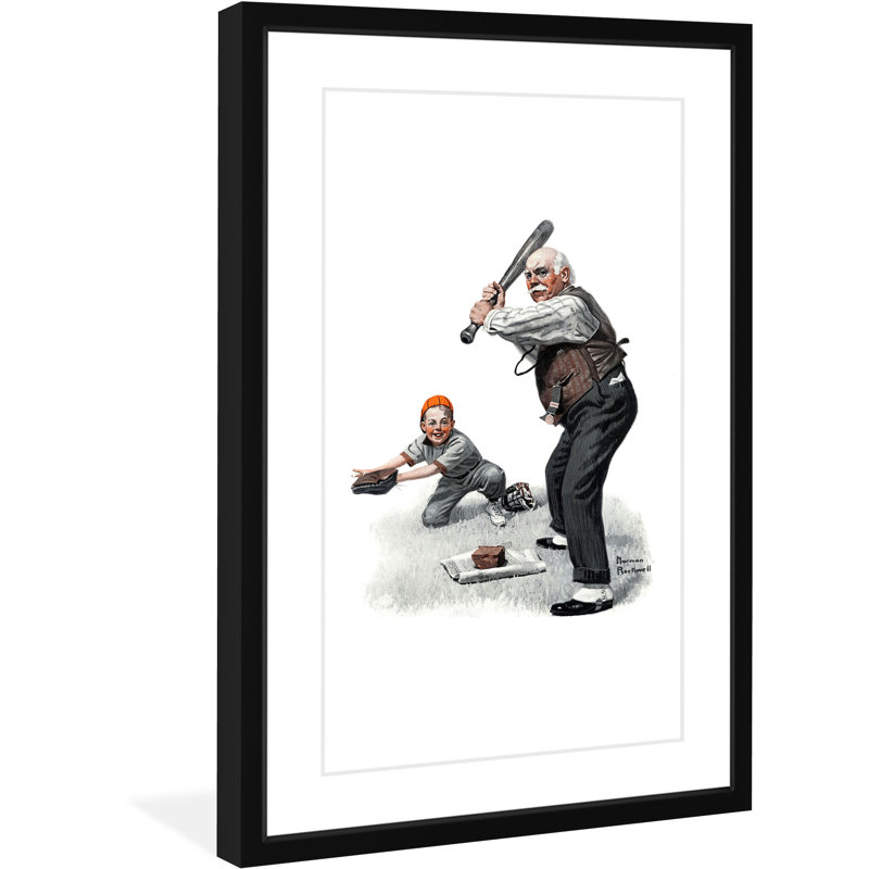 Gramps At The Plate by Norman Rockwell - Wrapped Canvas Print, 61 cm H x 41 cm W