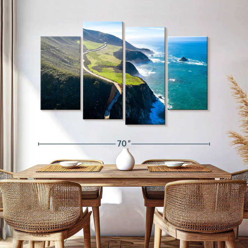 Gillard Pacific Coast Highway Cliff, H 42 po x l 68 po