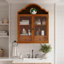 Armoire murale rétro en bois massif avec tiroirs et tablettes Vintage Rustic-1317232652