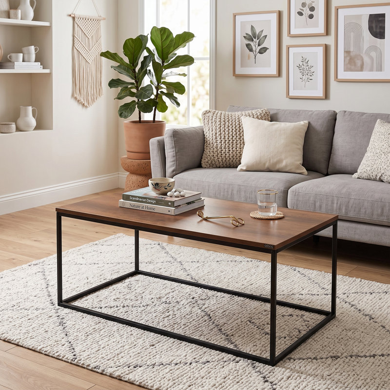 Ashton Industrial Frame Walnut Coffee Table