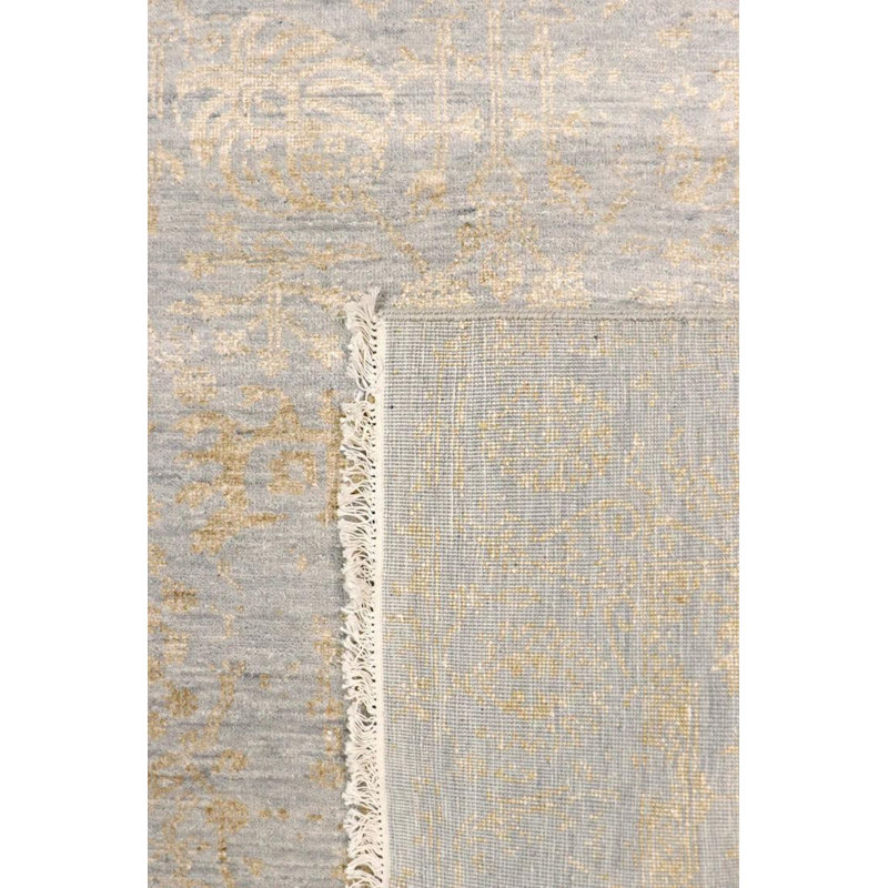 Canvello Transitional Hand Knotted Bsilk & Wool Area Rug - 9' X 11'10"
