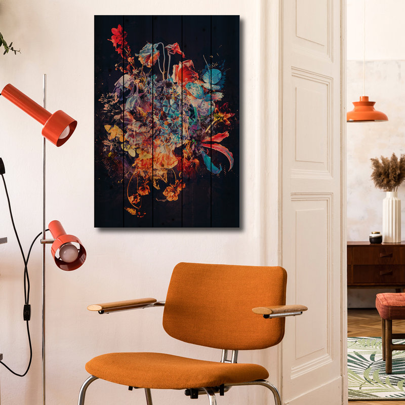 Impression sur bois en bois - Bouquet XVII par Teis Albers, H 40 po x l 26 po