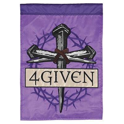 Drapeau 1 croix 3 clous 4 13x18