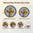 Bee Sunburst Stained Glass Window Panel，12"H-970376016