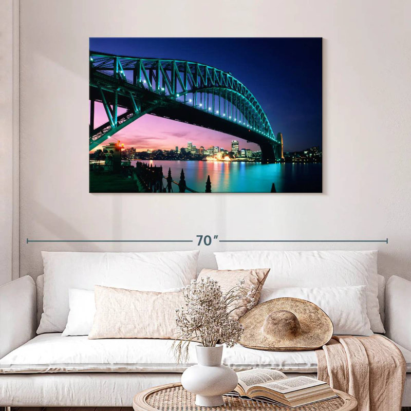 Ravi Sydney Harbour Bridge de nuit, H 30 po x l 45 po