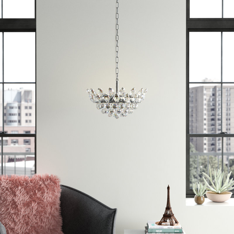 Abel 3 - Light Unique/Statement Pendant, 69" H x 16" W x 16" D, Chrome