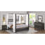 Ensemble de chambre à coucher 6 pièces Denali avec tête de lit pour grand lit réglable à DEL, 2 tables de chevet, miroir, commode et commode en bois - Finition gris brossé-1883039738-1958740743