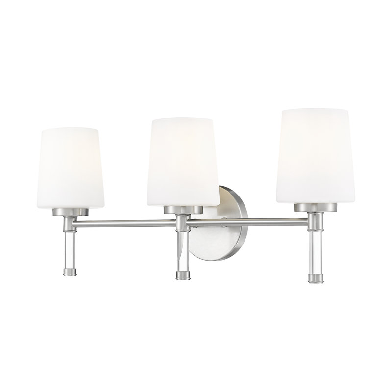 Meuble-lavabo 3 lumières Kinzie, Nickel brossé