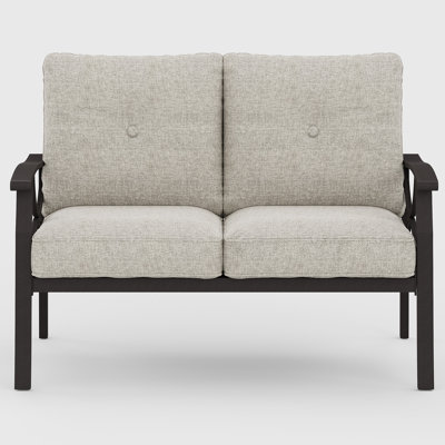 Dorisann Outdoor Metal Loveseat Coffee