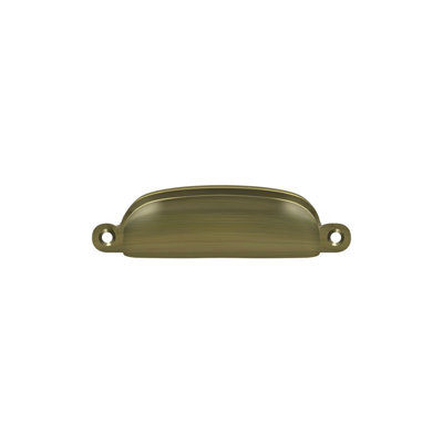 Deltana SHP29U5 Exposed Shell Pull 4"; Antique Brass Finish