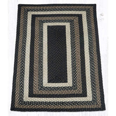 Mocha/Frappuccino Oblong Braided Rug Handwoven Jute
