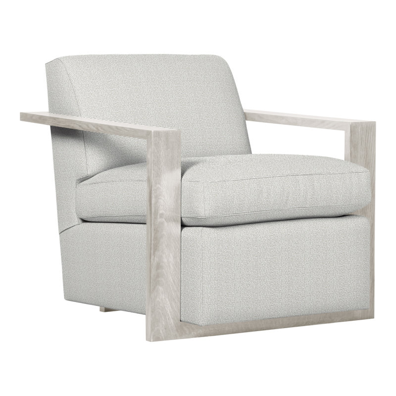 Thom Filicia Home 32" Wide Upholstered Armchair, Casa Blanca, Callaloo Cotton