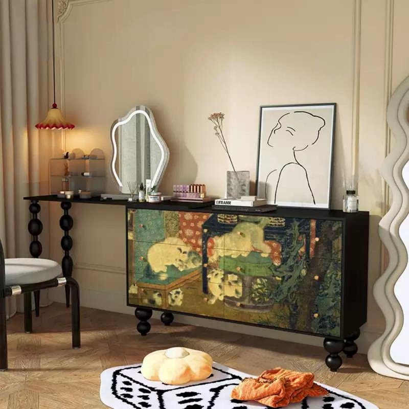 Commode de chambre à coucher amovible, Noir, noir, noir, noir