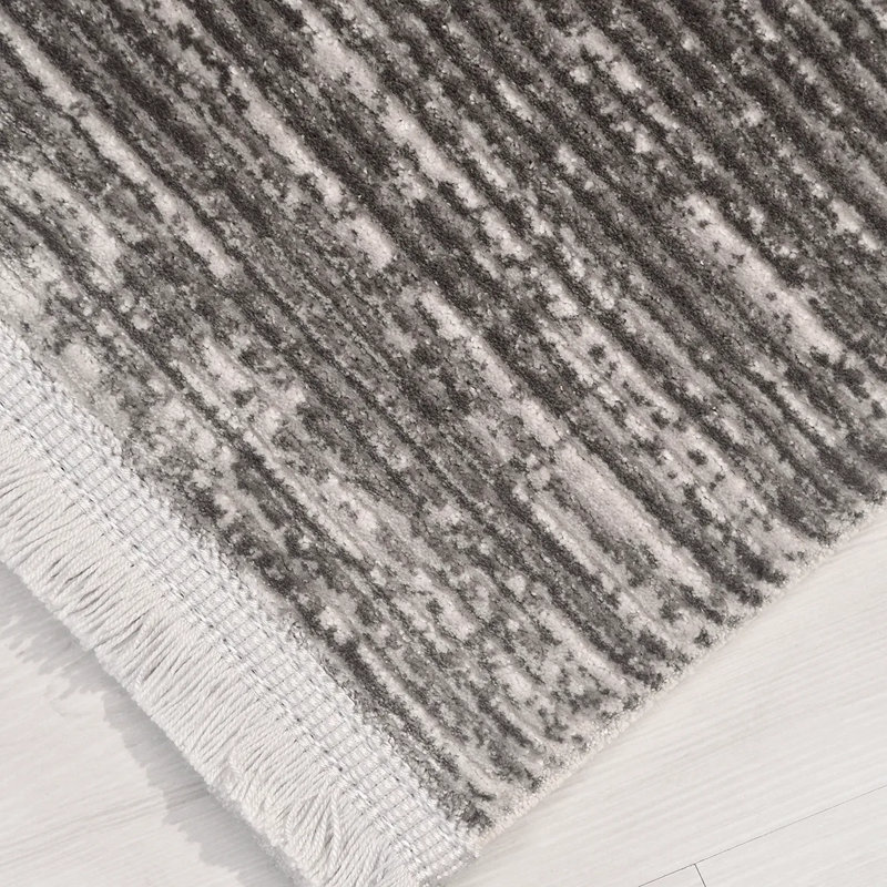 Cotton Abstract Indoor Rug, Square 5'3" x 5'3"