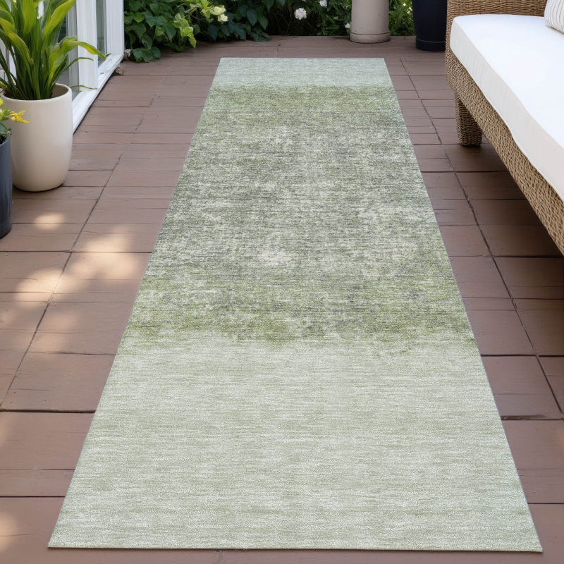 Machine Washable Indoor/Outdoor Eden ACN2214 Striped Rug, Runner 2'3" x 7'6"
