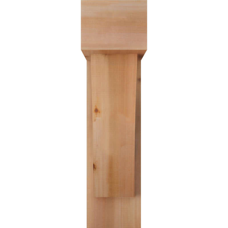 Support de bloc Thorton avec entretoise décalée, 32 x 24, Cèdre rouge occidental de l 8 po (scié brut)