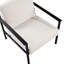 Élégante chaise d'appoint blanche avec égratignures