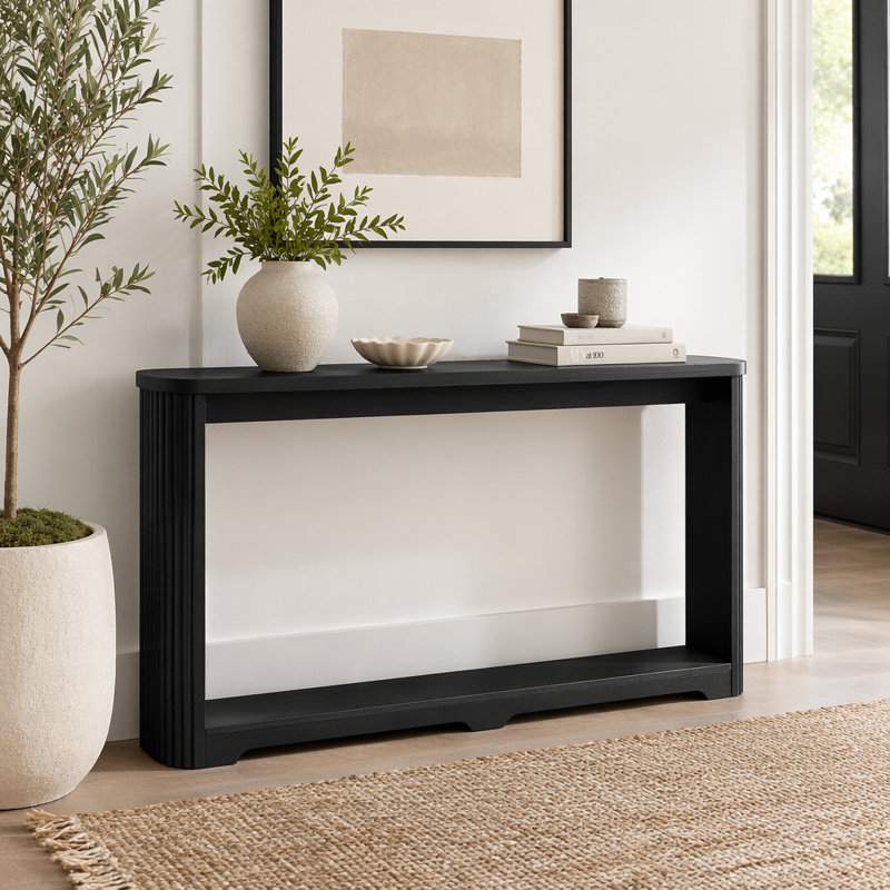 70.1"  Console Table, Black