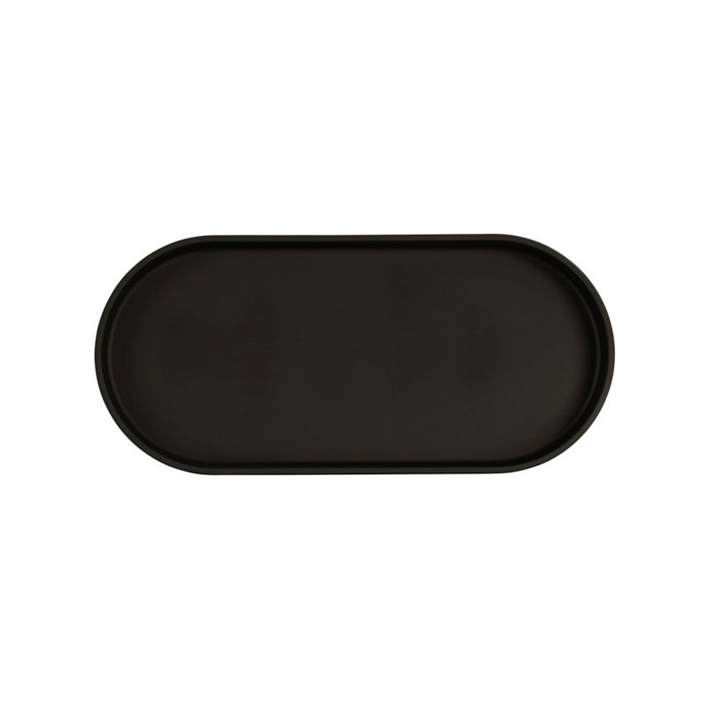 Plateau en mélamine Cal-Mil Hudson, Noir, H 1,5 po x l 6 po x P 13 po
