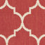 Tapis d'intérieur / extérieur à motif géométrique rouge / beige Arneshia-912009954