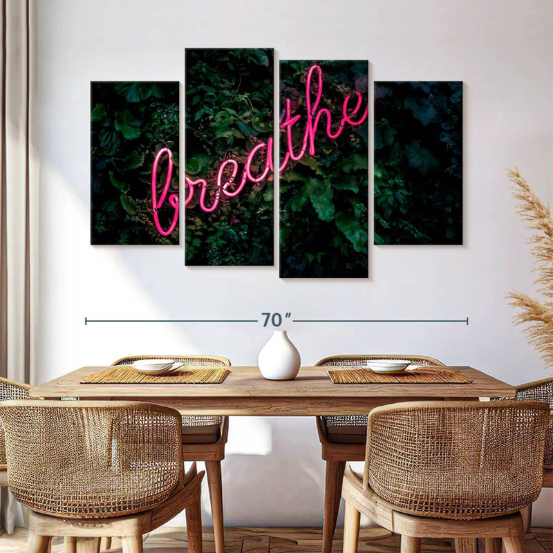 Tergel Breathe Neon Sign, 42" H x 68" W