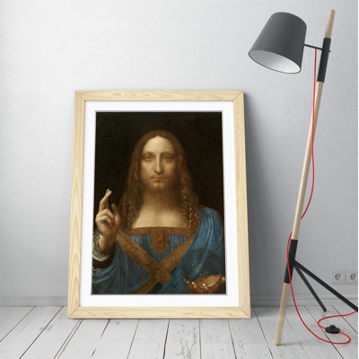 Leonardo Da Vinci Salvator 1 Piece Single Picture Frame Wall Art on Canvas