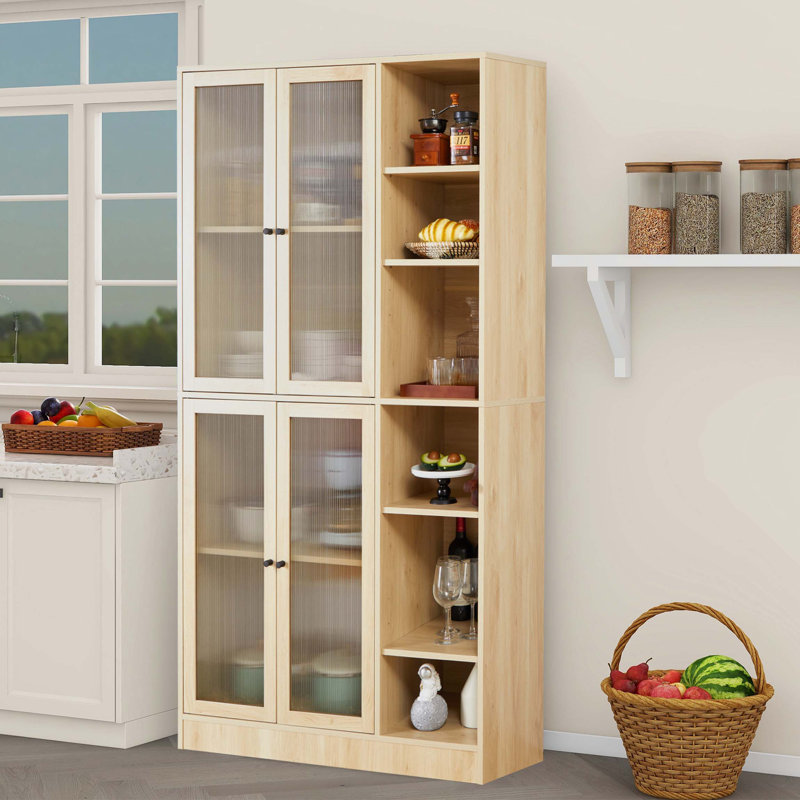Armoire d'appoint Dockins, Bois naturel