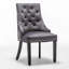 Bechtel 48cm H Tufted Velvet Upholstered Side Chair in Dark Grey-405306439