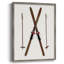 Reproduction encadrée de skis rétro - bois massif-499961688