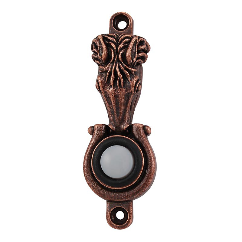 Equestre Push Button, Antique Copper