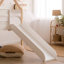 Lit mezzanine simple avec glissade pour enfants - Structure en bois de pin massif, lit de mezzanine bas avec échelle et rails de sécurité de From the Tree Furniture