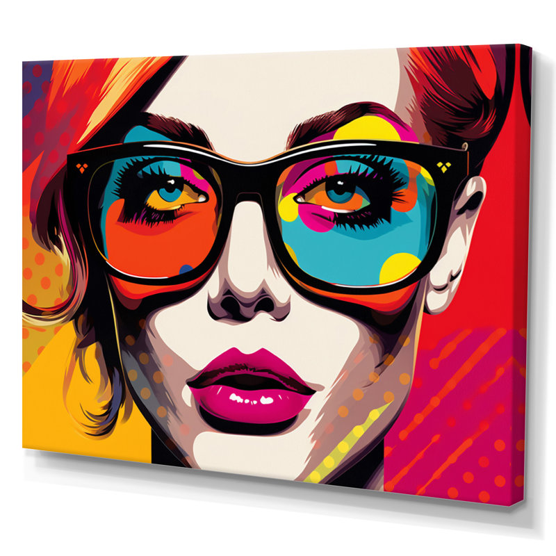 Pop Autoportrait I - impression, Toile tendue, H 12 po x l 20 po x P 1 po